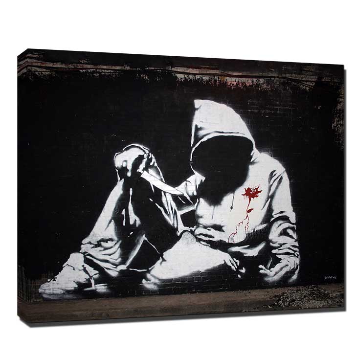 Banksy Hoodie Canvas