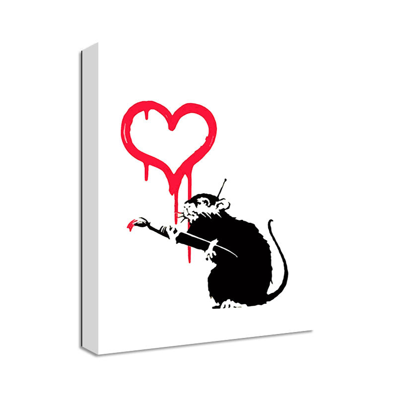 Banksy Love Rat Canvas
