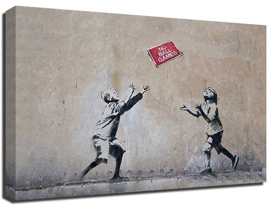 Banksy No Ball Games Canvas