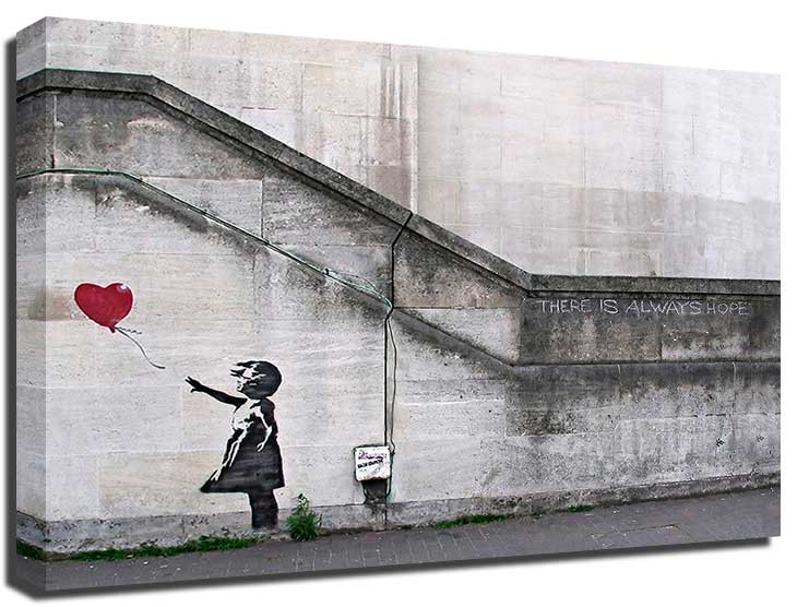 Banksy Canvas Red Balloon Girl No2