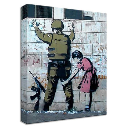 Banksy Soldier Frisk Canvas