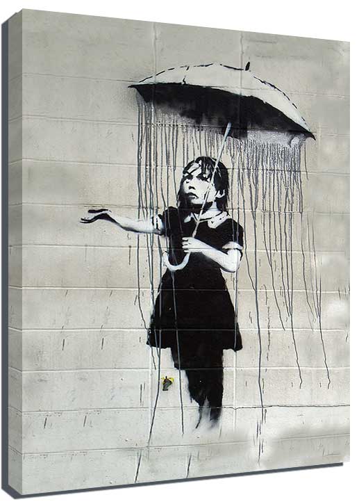 Banksy Umbrella Girl Canvas
