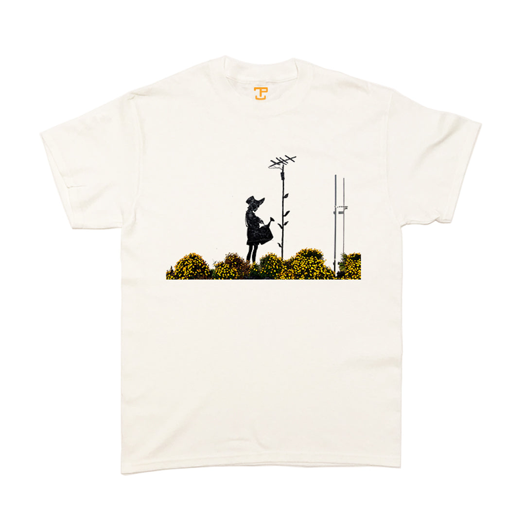 Banksy Flower Aerial Mens T-Shirt