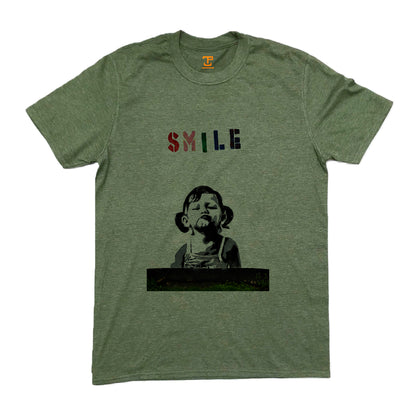 Banksy Smile Girl Mens T-Shirt