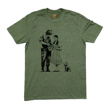 Banksy Stop And Search Mens T-Shirt