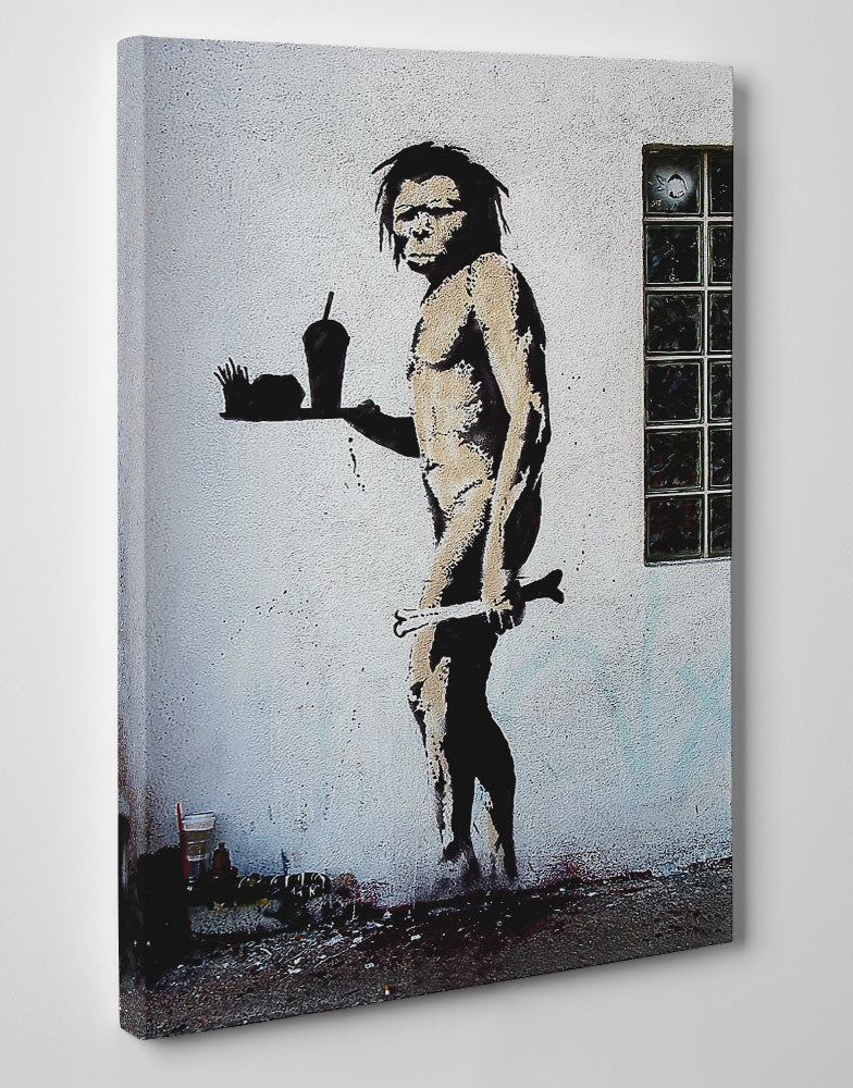 Banksy Caveman Canvas