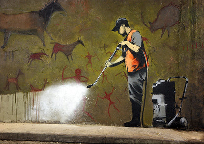 Banksy Graffiti Cleaner Poster