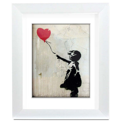 Banksy Red Balloon Girl Framed art print with mount
