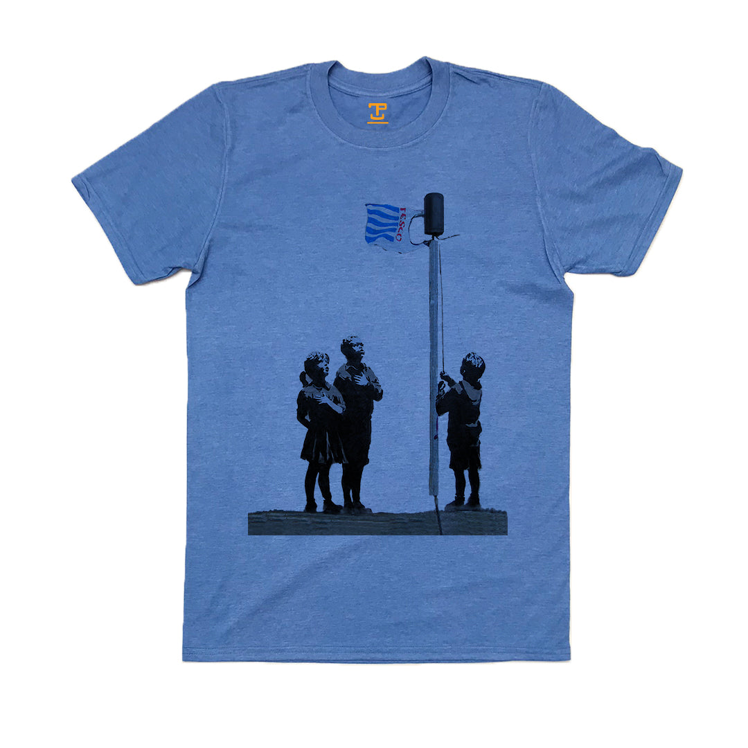 Banksy Tesco Flag Mens T-Shirt