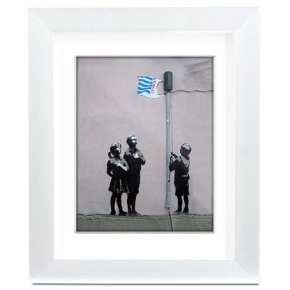 Banksy Tesco Bag Flag Framed art print with mount