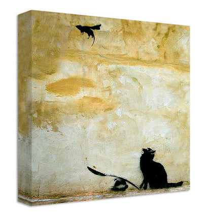 Banksy Canvas Cat and Mouse