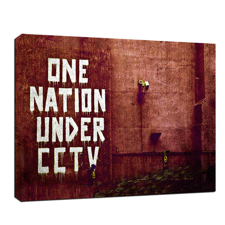 Banksy One Nation Under CCTV Canvas