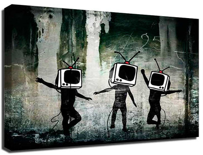 Banksy TV Heads Canvas