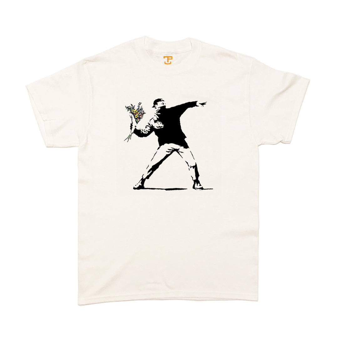 Banksy Flower Thrower Mens T-Shirt