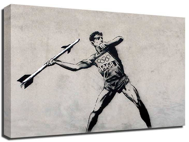 Banksy Olympic Javelin Canvas